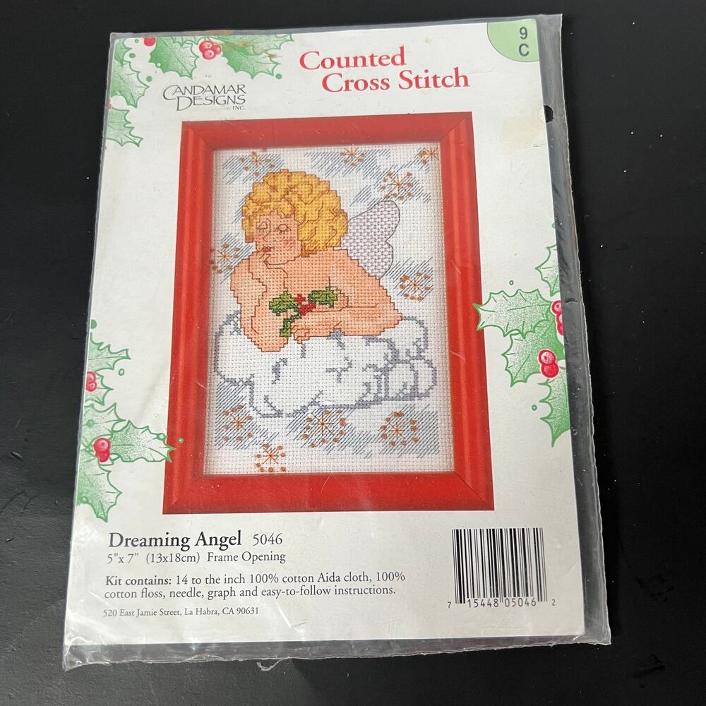 Candamar Designs "Dreaming Angel" Cross Stitch Kit #5046 SEALED